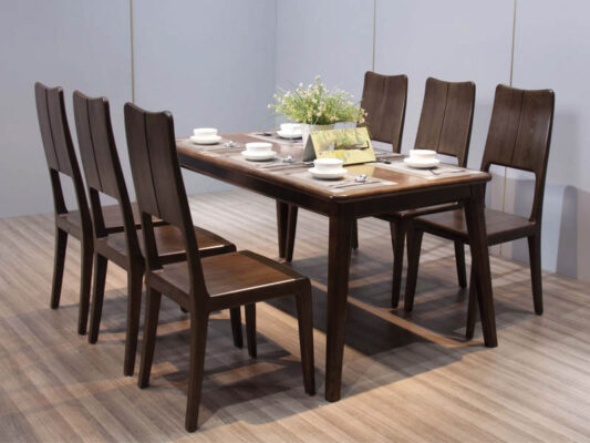Bộ Bàn Ăn 6 Ghế Gỗ Sồi Vip 8
