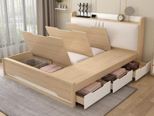 Giường Ngủ 1m6 X 2m Gỗ Công Nghiệp Mdf Fhgncn321 2 1 Cleanup