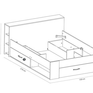 Giường Ngủ 1m6 X 2m Gỗ Công Nghiệp Mdf Fhgncn334 (3)