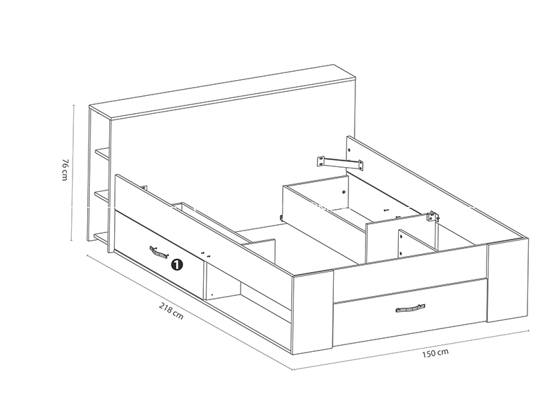Giường Ngủ 1m6 X 2m Gỗ Công Nghiệp Mdf Fhgncn334 (3)