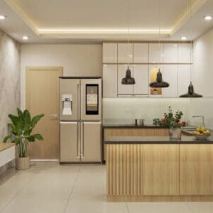 Tủ bếp gỗ công nghiệp